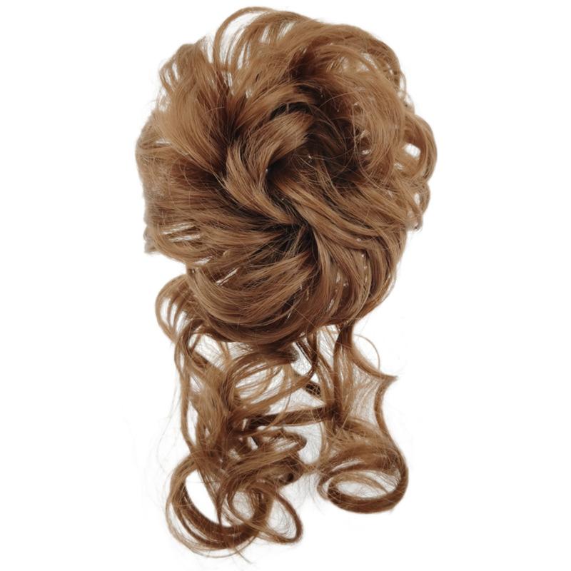 Artificial High-temperature Fiber Fake Hair Circle Fluffy Lazy Hair Bride Braiding Wig Messy Style
