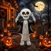 Skull Design Vertical Balloon Pumpkin Design Halloween Balloon  Halloween Party