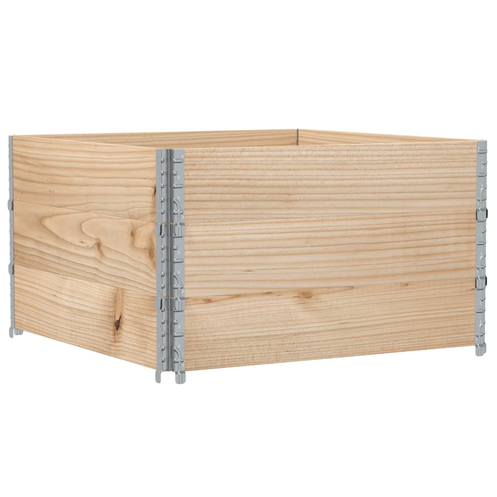 Pallet Top Frame Set 3 Pcs 100x100 Cm Solid Pine Wood