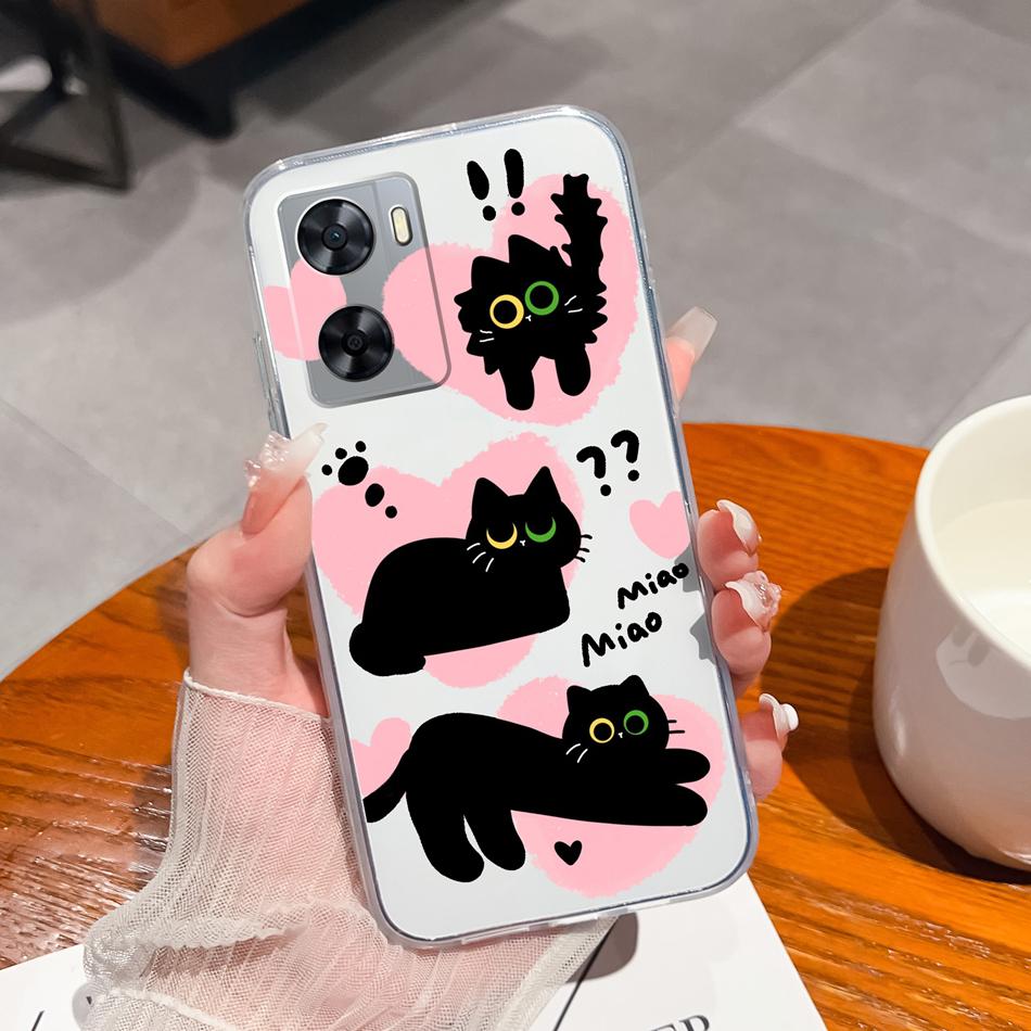 

For Oppo A57 A57S A57E Case Funny Creative Clear Cover For OppoA57 S OppoA57E 2022 Soft TPU Silicone Lightweight Phone Shell OPPO A57E