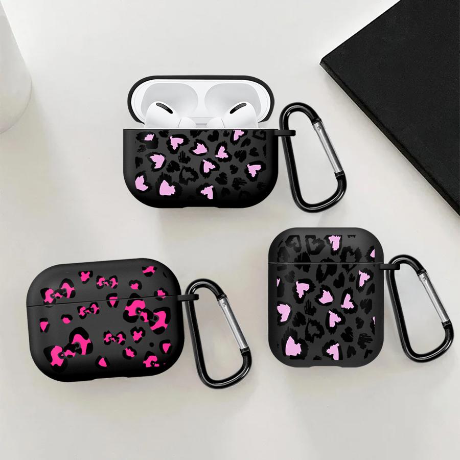 Rosa Leopardendruck Liebeshülle Für Airpods Pro 2 Pro2 Pro3 4 1 3 Kopfhörerhüllen Abdeckung