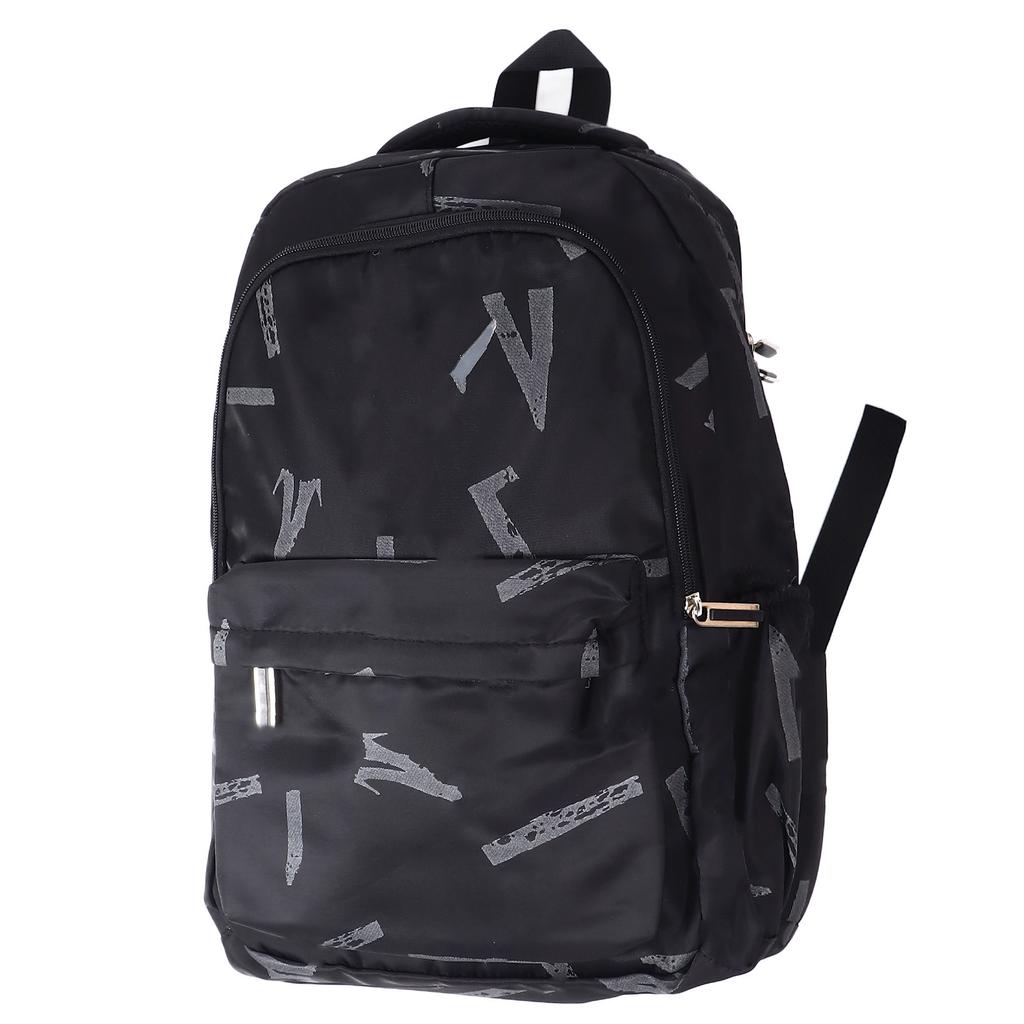 15palcový batoh Velká kapacita Multifunkční Dělený Prodyšný Školní batoh pro studenta Černý Nylon
