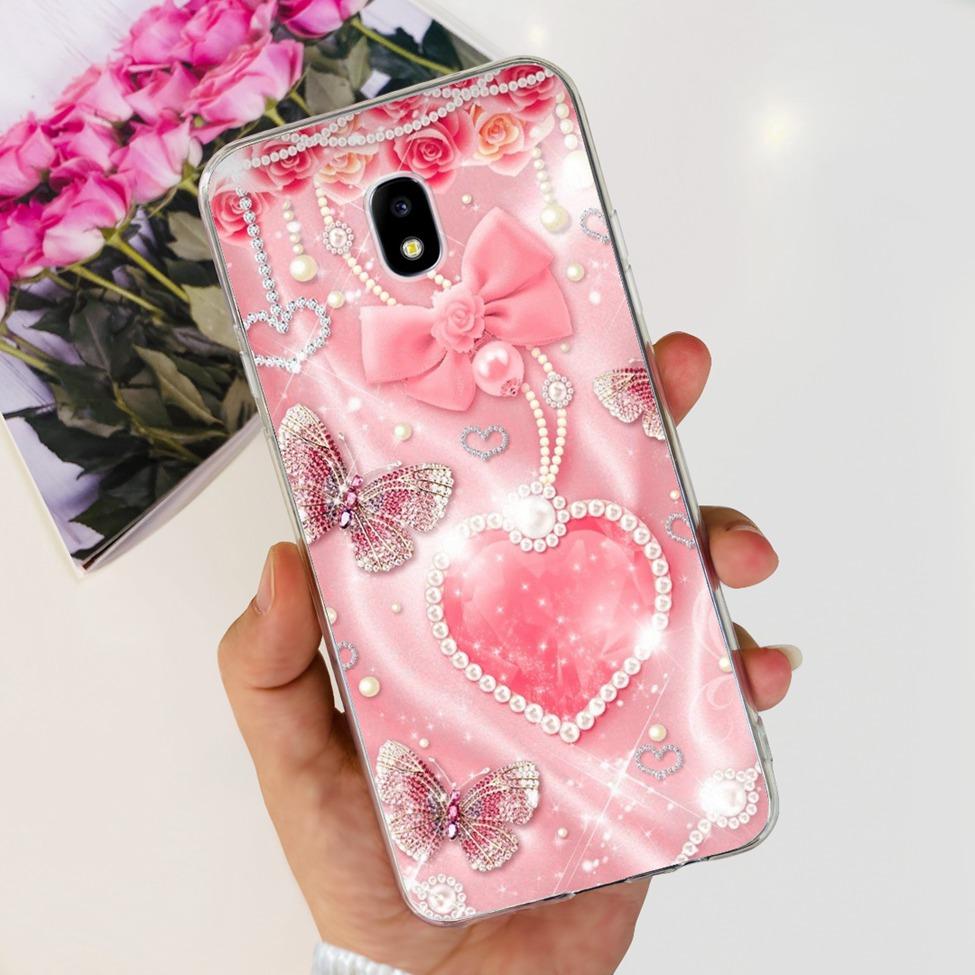 Case For Samsung J3 J5 J7 2017 Cover Cute Cartoon Cat Fashion Flowers Back Cover For Samsung Galaxy J7 2017 Phone Case