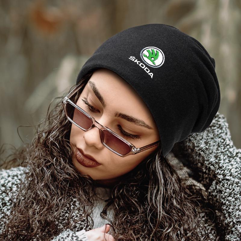Für Skoda S Kodiaq Octavia 2 3 Yeti Karoq Rapid Fabia TY24 VII A5 Auto Logo Hut Dünner Hut Herbst Frühling Warme Mütze Design Beanie Mützen