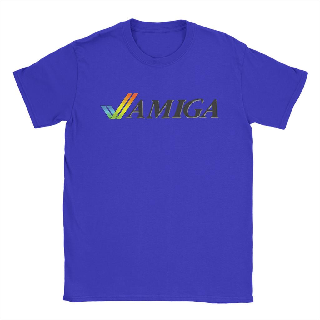 Amiga Retro Computing T-Shirt für Männer Frauen Reine Baumwolle Vintage T-Shirts Rundhals T-Shirts Kurzarm Kleidung Erwachsene