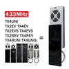 2 Piezas Para TX4UNI TX2EV TX2REV TX2UNIS TX4UNIF TX4RUNI Transmisor de Comando de Control Remoto para Puerta de Garaje 433MHz 4 Canales
