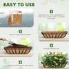 24-36inch Plant Grow Bags Coconut Fibre Flower Pots Breathable Coconut Fibre Hanging Pots for Outdoor Balcony Courtyard
