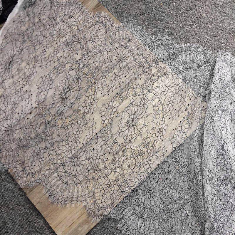 3 Meters Eyelash Lace Fabric,White Black Net Yarn Eyelashes Lace Trim Clothing Skirt Lace Fabric Clothing Embroidery Decoration