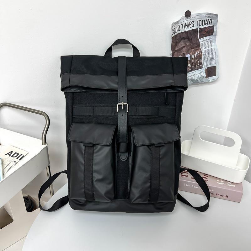 

Водонепроницаемый рюкзак большой емкости, мужской школьный рюкзак для деловых поездок, компьютерный рюкзак чёрный