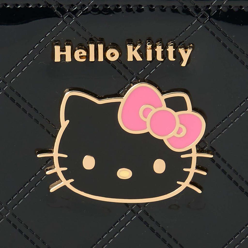 Sanrio Hello Kitty Ages 3 and 326232 Bi-fold Wallet, Black, Up,