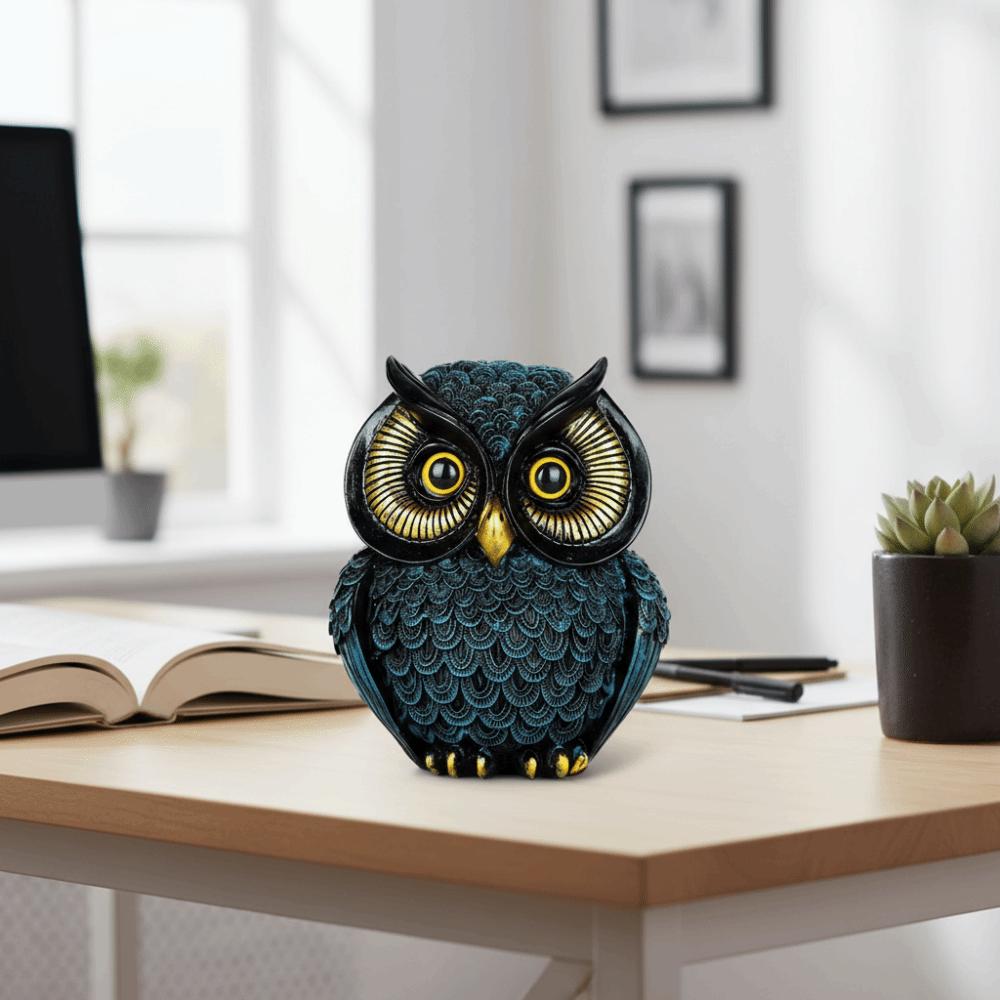 Vintage Owl Statue Resin Animal Figurine Crafts Owl Ornament  Table Centerpiece
