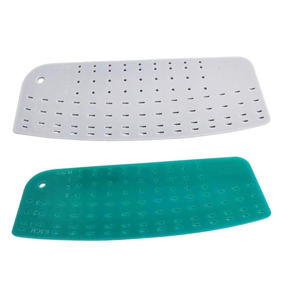 2 Pcs Hot Hem Ruler Fabric Ironing Heat-Resistant Hemmer with Scale Non-Slip Hemming Template for Clothes Steam