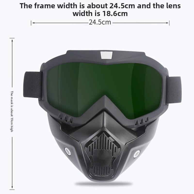 Anti-fog High Definition Electric Welding Eye Mask Mask Construction Site Welding Anti-dust Splash Full Face Goggles Removable
