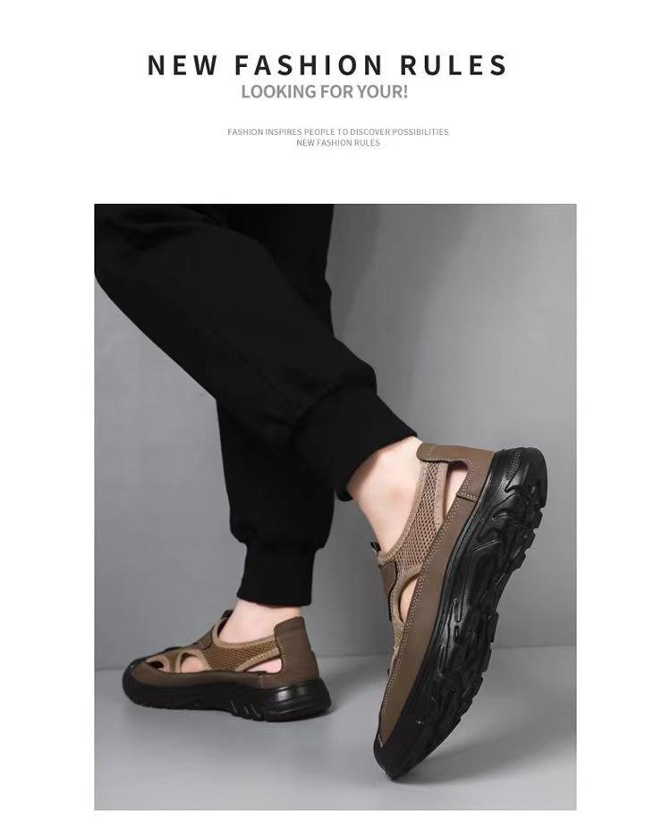 Men's Non-Slip Sports Casual Beach Shoes: Stylish Summer Breathable Mesh Sandals