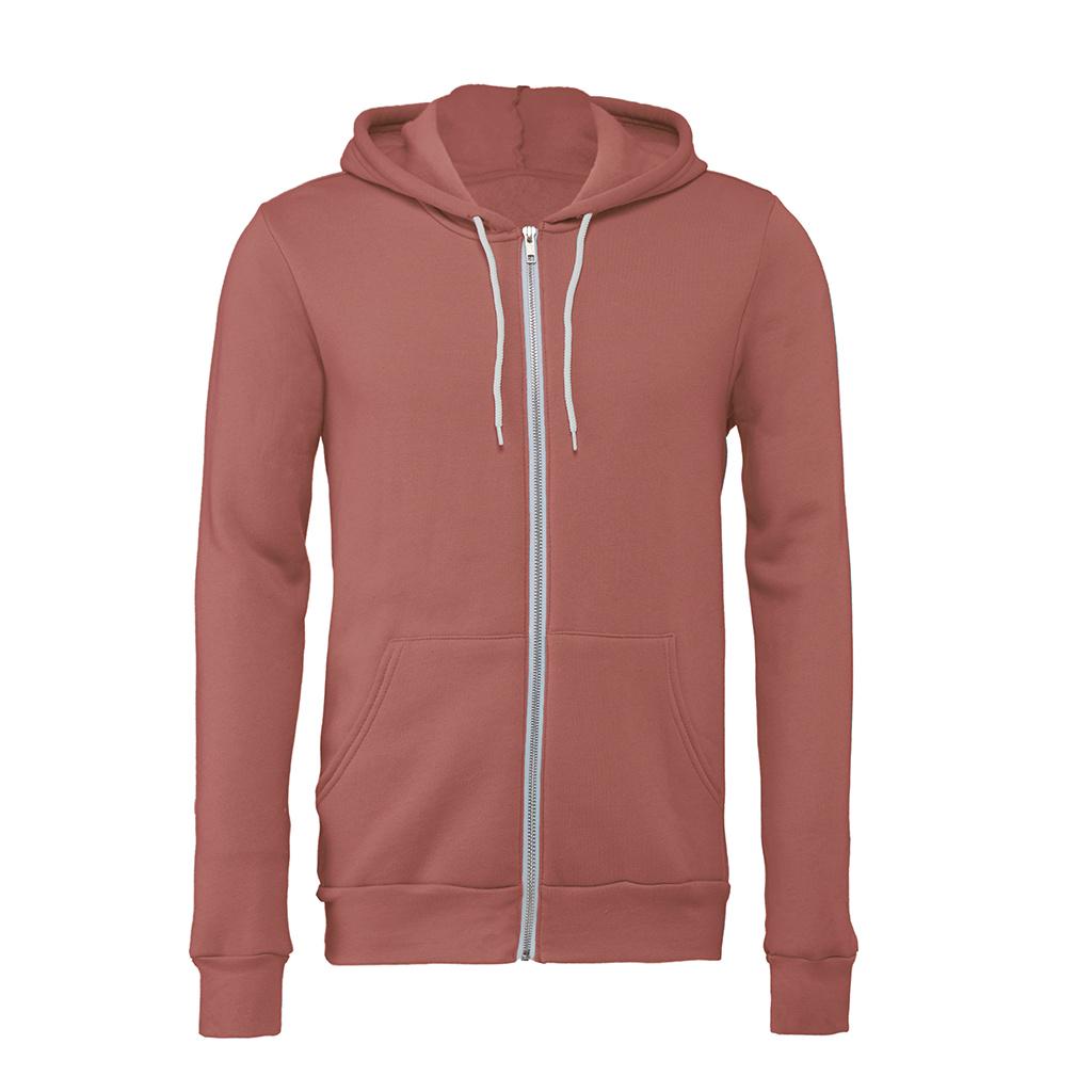 Bella + Canvas Adults Unisex Full Zip Hoodie