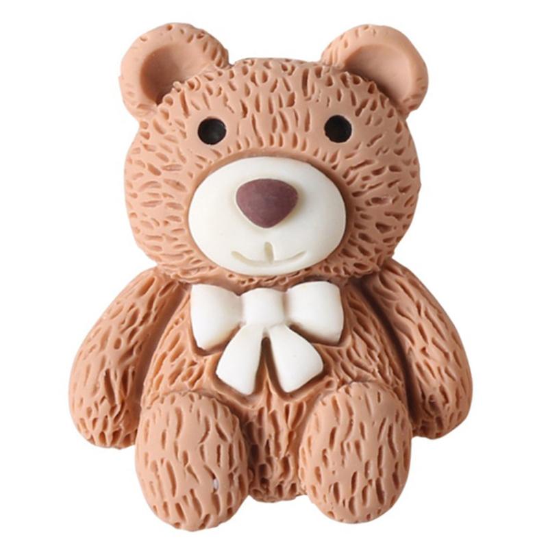 10 Stück Cartoon Kaffee Bär Harz Bären Für Handy Deko Scrapbooking Basteln DIY Schmuckzubehör