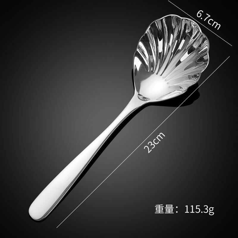 Thickened elegant 304 stainless steel tableware, knife, fork, spoon, steak set series, western coffee dessert spoon