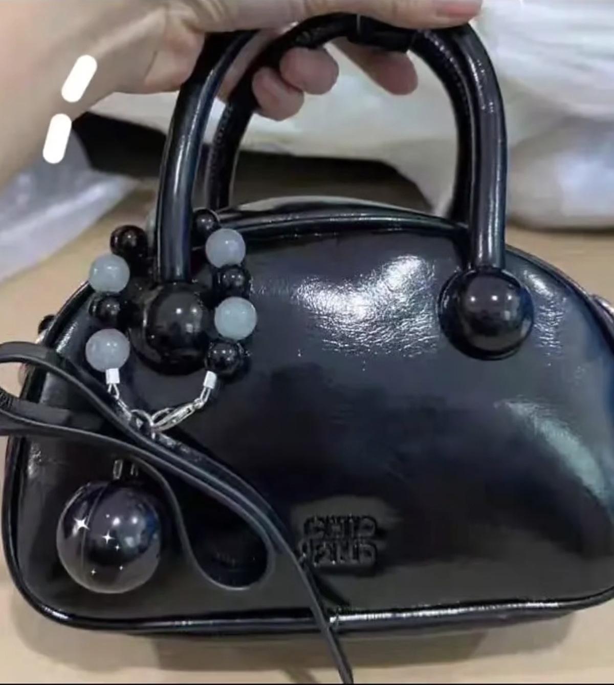 

Bag Sweet Dating Pillow Bag Delicate Small Bag Female Wedding Bag Portable One Shoulder Crossbody Bag чёрный