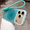 Cute Oval Magnetic For Magsafe Case For iPhone 17 16 15 14 13 12 11 Pro Max Candy Wrist Strap Lanyard Shockproof Bumper Cover