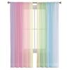 Candy Rainbow Stripes Sheer Voile Curtains for Living Room Printed Tulle Window Curtain Luxury Home Balcony Decor Drapes