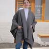 130*150cm Shawl Wraps for Women with Pockets, Elegant Cashmere Feeling Wraps, Open Front Pashmina with Tassel Scarf Blanket for Spring Fall Winter