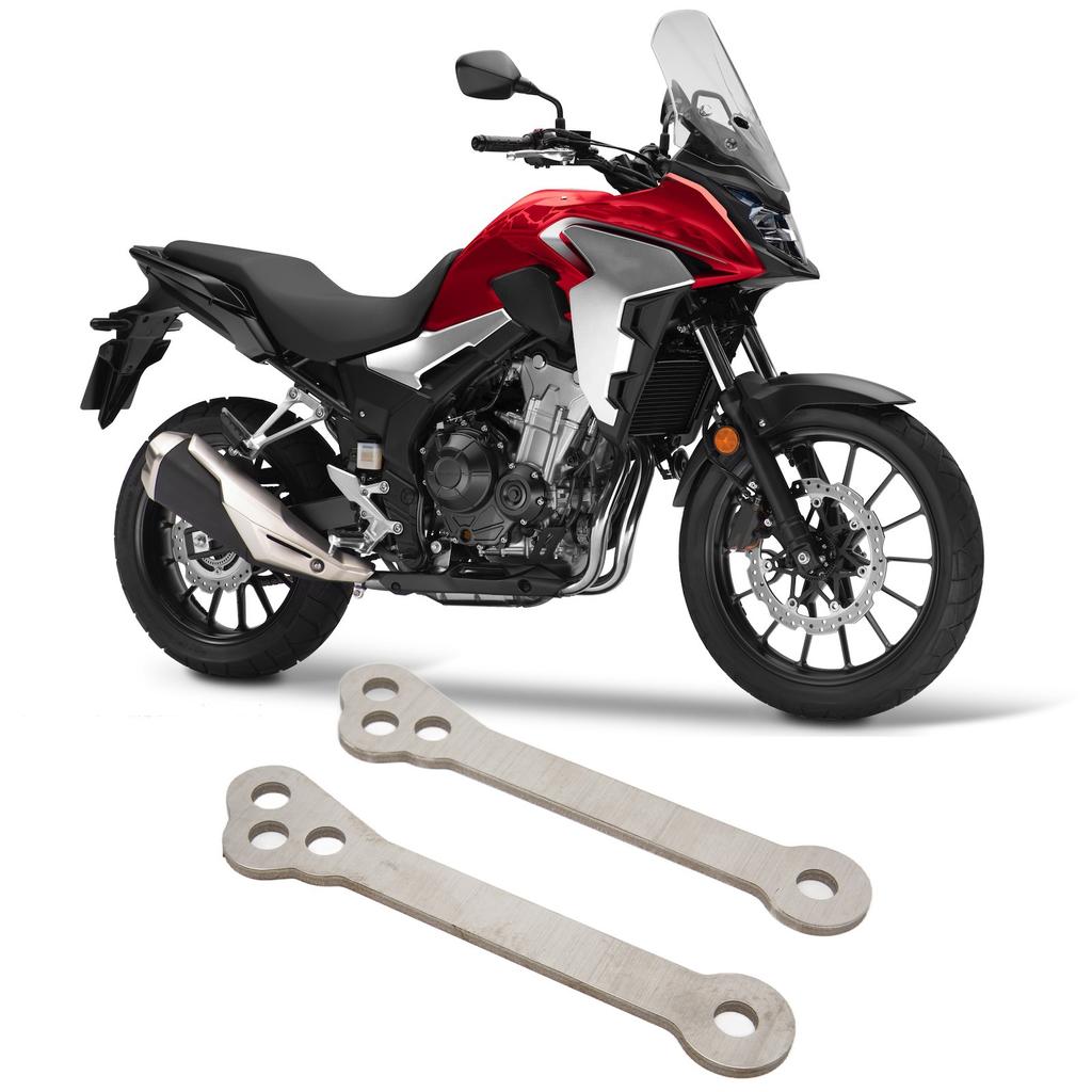 2pcs Motorcycle Rear Lowering Links Kit Stainless Steel Silver Replacement for CB500X CB400X 2019‑2021