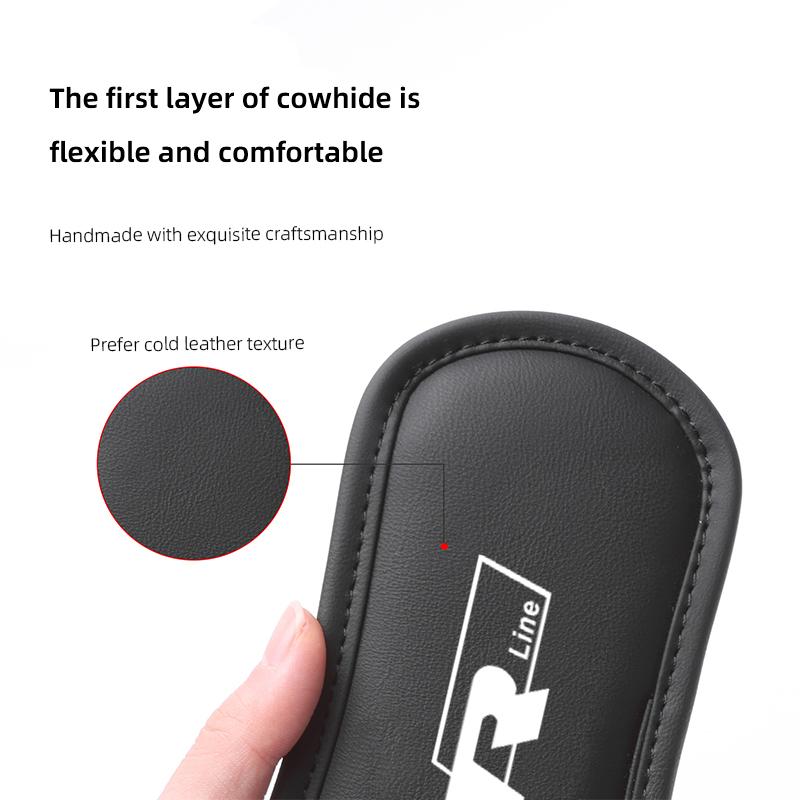 SLZPW1 Car Interior Leg Cushion Knee Pad Leather Soft Mats Accessories For VW Atlas Jetta Touareg Variant Golf Polo GTI Taos Nivus CC