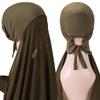 175*70cm Muslim Instant Hijab Chiffon Stretch Hijab Cover Comfortable Head Scarf  Cultural Wear