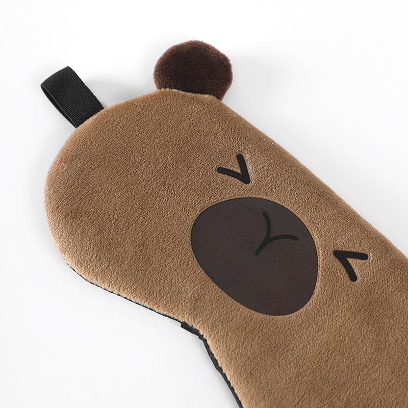 The Soft Short Plush Cartoon Sleep Eye Mask Has A Cute and Eye-catching Design Closely Blocking Light and Blocking Out The Light