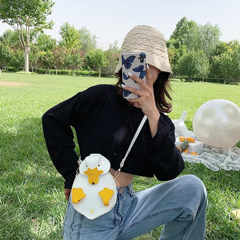 Cartoon Duck Design Women Satchel Bags Lady Crossbody Sling Bag Handbags Cute Crossbody Bag Lovely Tote Bag Purses