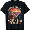 T-Shirt Vintage Lodge del Bordo Nord del Grand Canyon Vista Panoramica