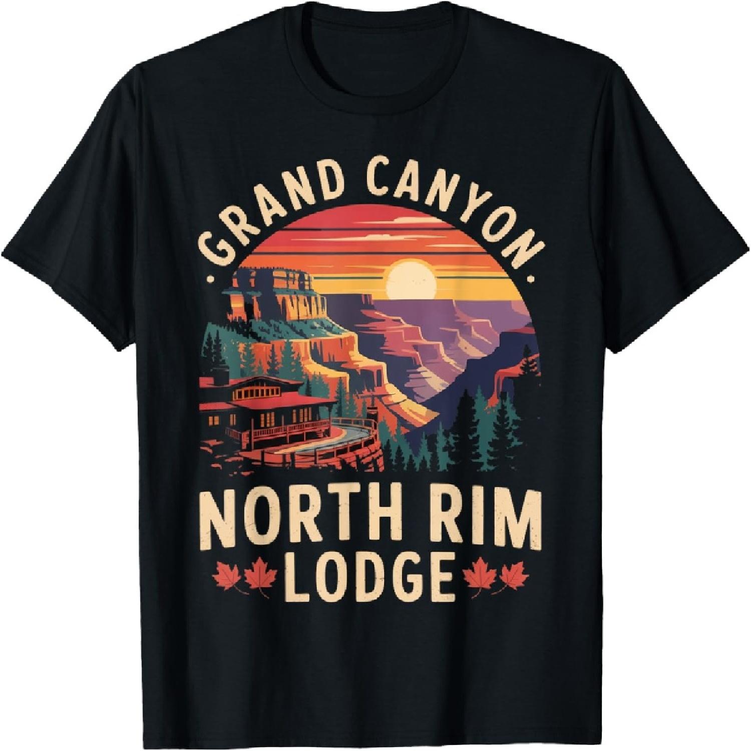 Grand Canyon North Rim Lodge Scenic View Vintage T-Shirt S