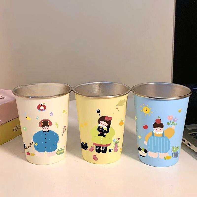 Handun Stainless Steel Cartoon Mouthwash Cups