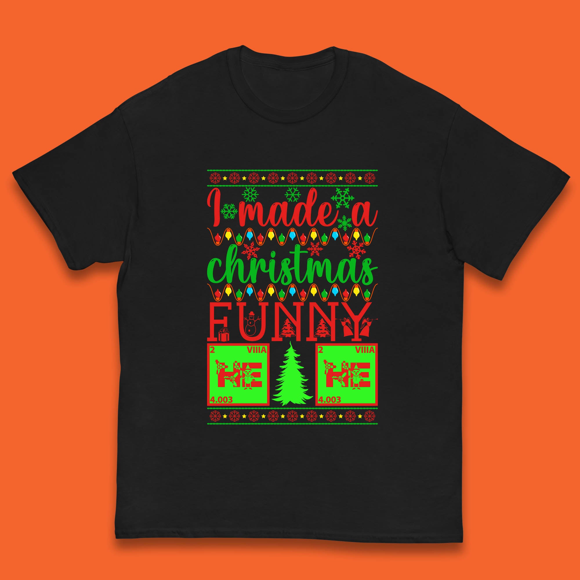 Chemistry Periodic Table Spoof Christmas Kids T Shirt 160