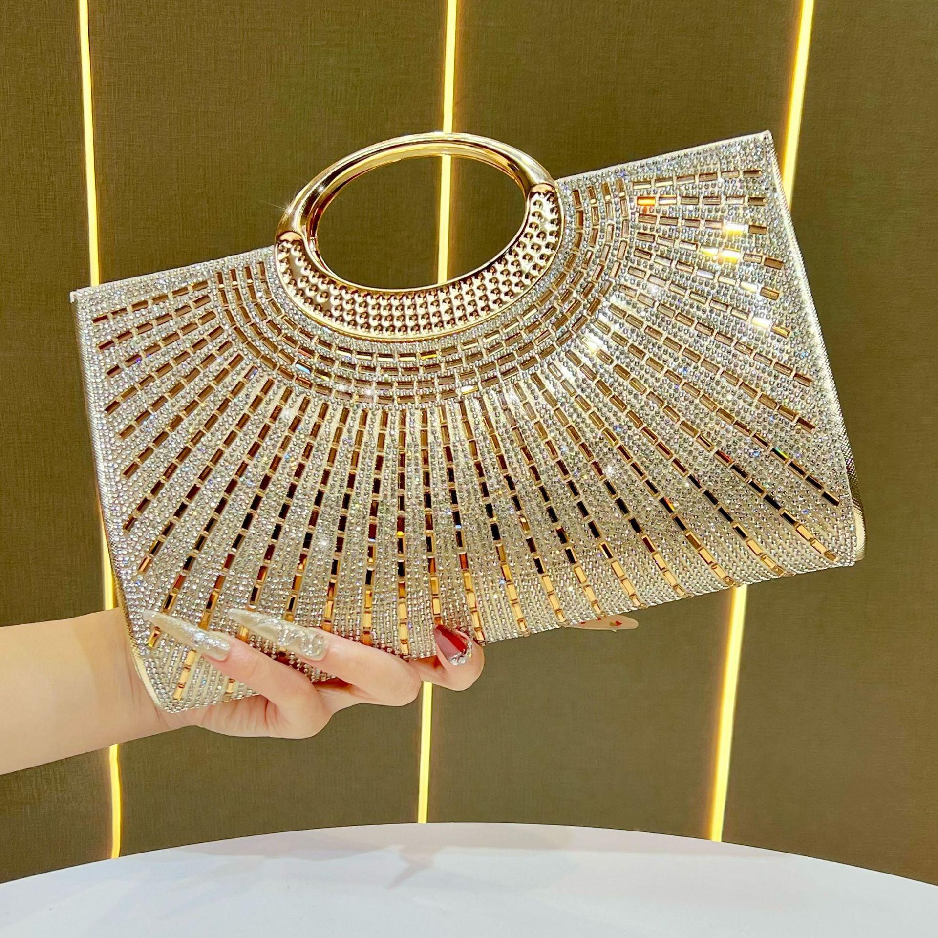 

Women s Diamond Crystal Beaded Bride Clutch Purse Sparkly Glitter Evening Bags Party Bags Wedding Purse for Women Crossbody Shoulder Bags With Chain one size золотой