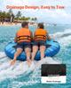 Towable Tubes for Boating, 3-Rider Inflatable Boat Tubes and Towables, 231kg Capacity Water Sport Tube for Boat To Pull - with Anti-Slip Pad, Full