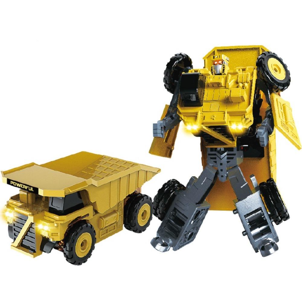 Bulldozer Deformation Robot Train 2 in 1 Engineering Vehicle Robot  Kids Toy
