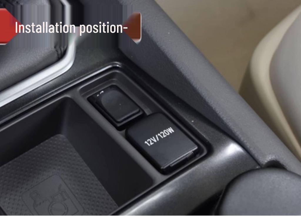 Power Outlet & Cigarette Lighter Socket Cover for 2010-2017 Prado Land Cruiser LC150
