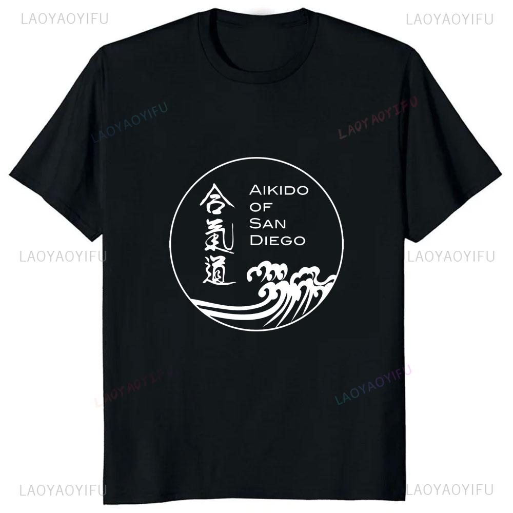 Aikido Japan Wushu Printed Graphic Harajuku Style Unisex Tshirt Take Exercise Fitness Casual Fashion Comfort Hipster GYM T Shirt