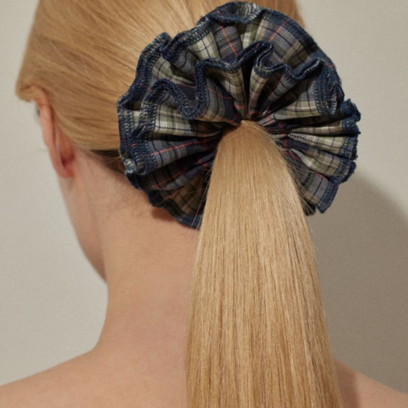 

Любимые резинки-скранчи в клетку_FW_02_Синие Blue