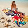 Tom Jerry Hug Cartoon Cat Mouse Soft Beach Towel Outdoor Vacation Beach Towel Outdoor Absorbent Bath Towel Blanket Beach Towel