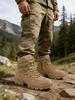 Bottes de Combat Tactiques d'Extérieur Hautes pour Hommes, Grandes Tailles