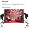 2D banner 1 piece Valentine's Day flash love romantic red balloon suitable for birthdays festivals parties