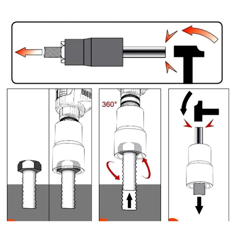 Pack of 5 High Strength Carbon Steel Extractors Socket Set 17 19 21 22mm For Stucks Lug Nut Corroded Fasteners Removal