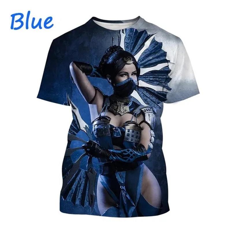 Plus Size FUGUIS Zomer Hot Selling Mortal Kombat Game 3D Print T-shirt Korte Mouw Street Style Cool Heren Casual T-shirt Tees Mannelijke Streetwear 4XL