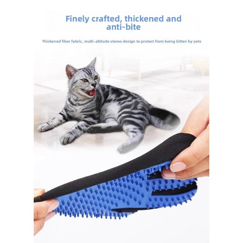 Pet Hair Removal Glove a Pair Double-sided Universal for Cats Dogs Wet Dry Use Brushes Bathes Soft Effortlessly Removes Fur