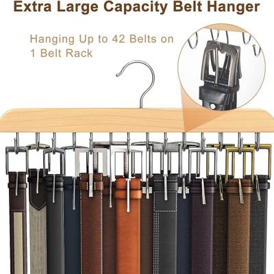Tie Storage Rack Scarf Belt Holder With Multiple Hooks 360-Degree Rotating Multifunctional Closet Belt Hanger Storage