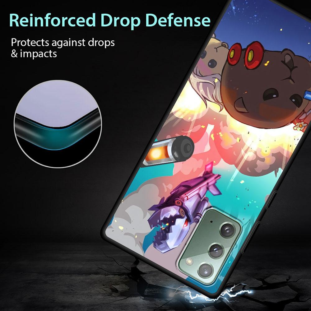 Cute PUI PUI MOLCAR Case for Samsung Galaxy Note 20 Ultra 8 10 Lite 9 TPU Phone Cover Note 10 Plus Black Soft Shell Funda Capa