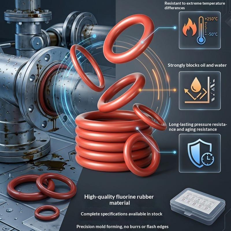 Silicone O Ring Assortment Set 351Pcs Heat Resistant Waterproof Sealer for Car Auto Repair Work