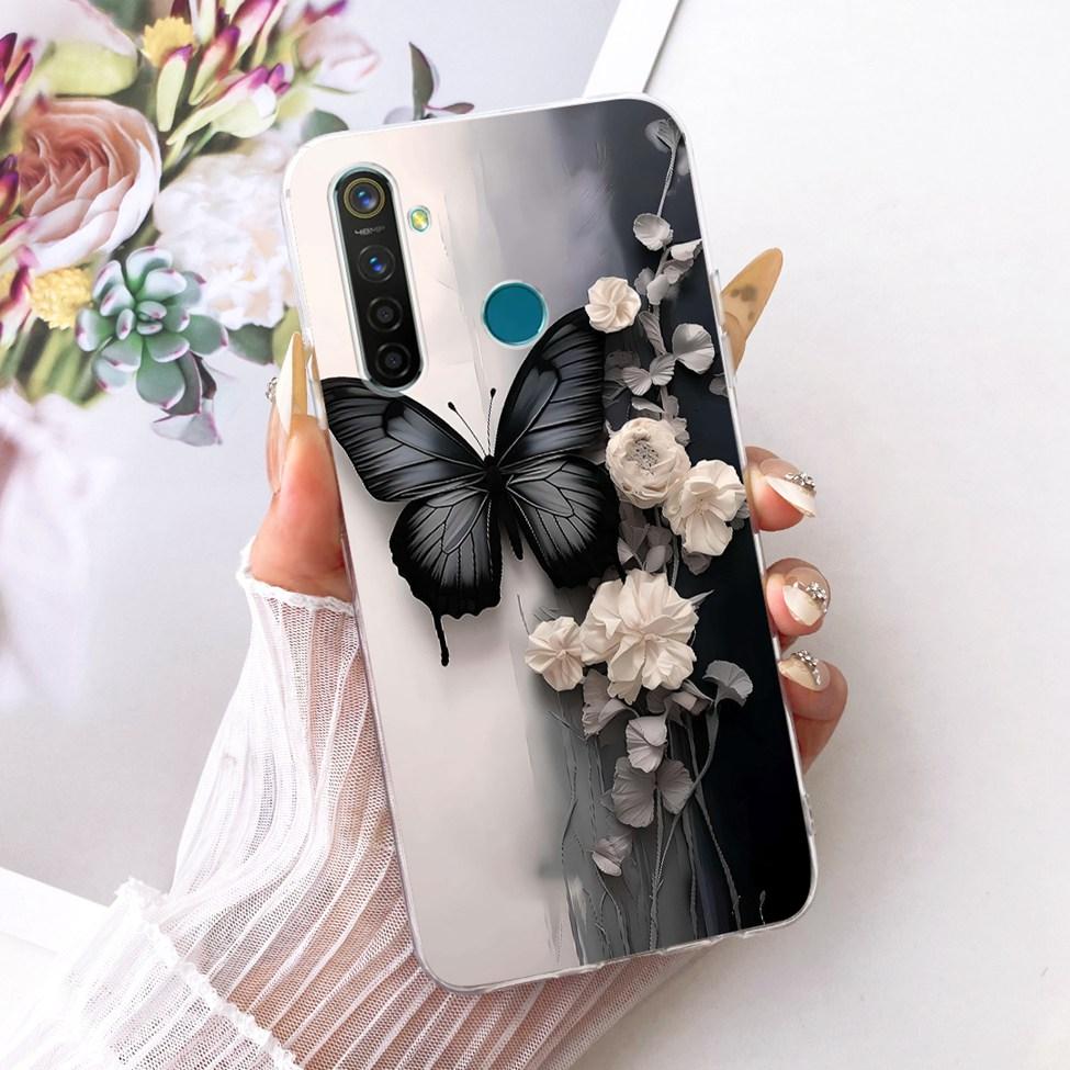Transparent Casing For Realme 5 Pro Cover Fashion Cartoon Cute Funny Painted Soft Phone Case RMX1973 RMX1971